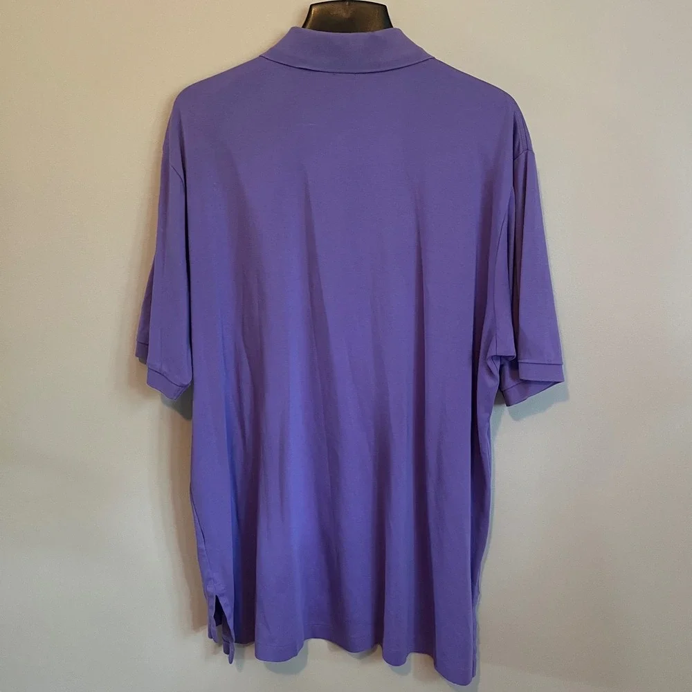 Polo Ralph Lauren Mens XLT Purple Violet Pima Soft Cotton Polo Flesh Pony